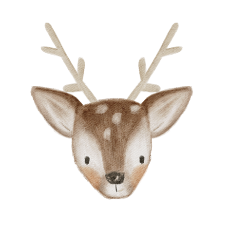 Bügelbild Deer 16,5x15,5 cm