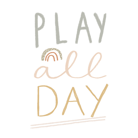 Play all day Bügelbild ca. 15x9,5 cm