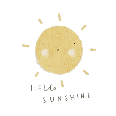 Sonne Hello Sunshine Bügelbild ca. 16x13 cm