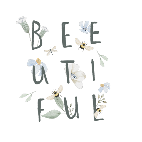 Bügelbild Bee utiful 16,5x15 cm