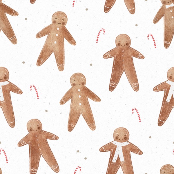 Gingerbread Man French Terry REST 78 cm