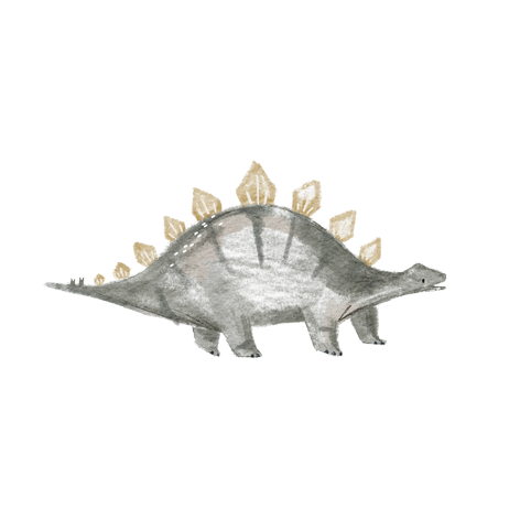 Bügelbild Stegosaurus Dino Grün 8,5x15,5 cm