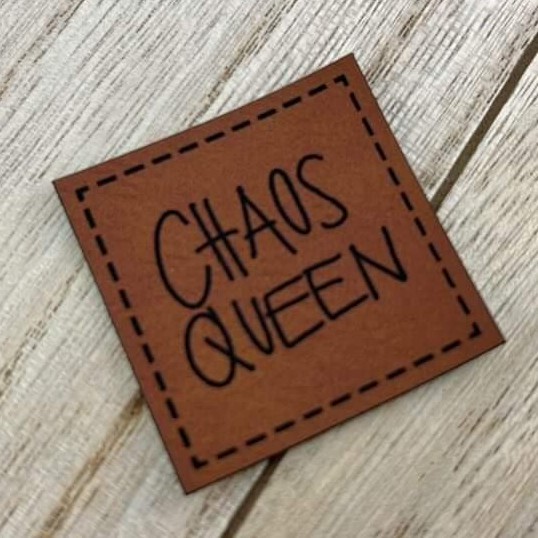 Kunstlederlabel Chaos Queen
