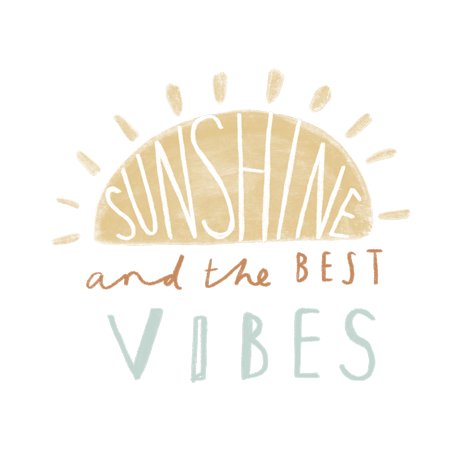 Sunshine and the best VIBES Bügelbild ca. 13,5x15,5 cm