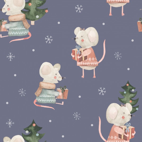 Christmas Mouse French Terry 0,5 m