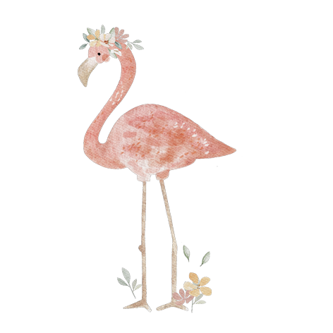 Flamingo Bügelbild ca. 16,5x10 cm Vorbestellung