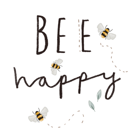 Bügelbild Bee Happy 12,5x16 cm