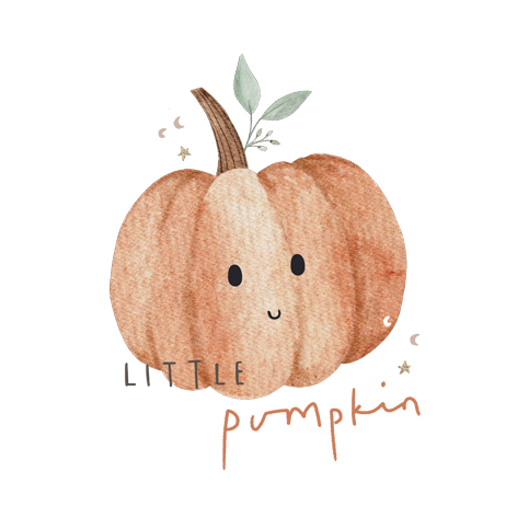 Little Pumkin Bügelbild ca. 16,5x12,5 cm