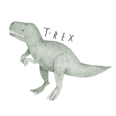 Bügelbild T-Rex Dino Grün 11x15 cm
