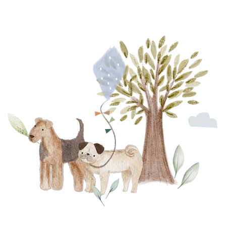 Hund Gassi Bügelbild ca. 12x15 cm